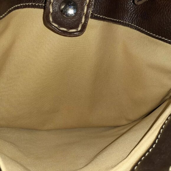 ROOTS-Venetian Village Prince-Crossbody-Chocolate Brown Tribe Leather-Excellent - Picture 7 of 8